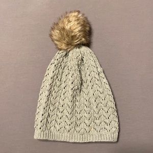Gray knit hat